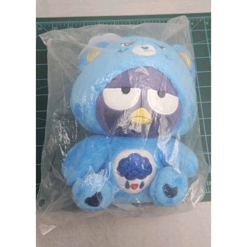 Care Bears x Hello Kitty Friends Badtz-Maru Blue Plush Bear Stuffed Animal